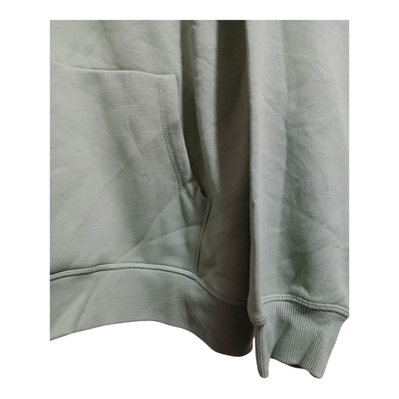 H&M Licensed Disney Sage Green Kangaroo Pocket Felt Mickey Mouse Logo Hoodie - Picture 6 of 12